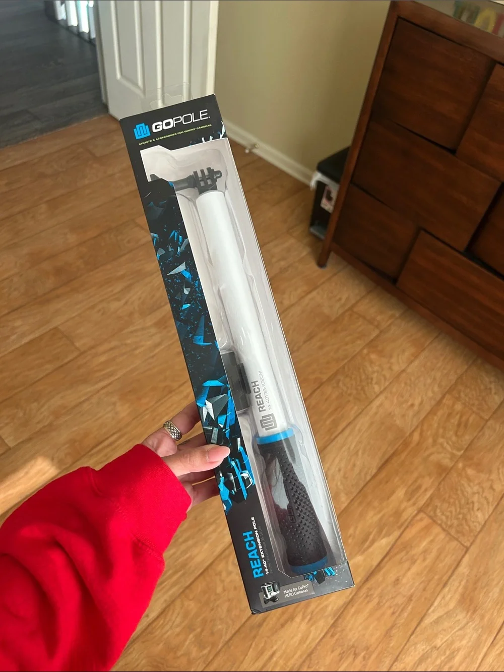 GoPro White and Black Reach Extension Pole
